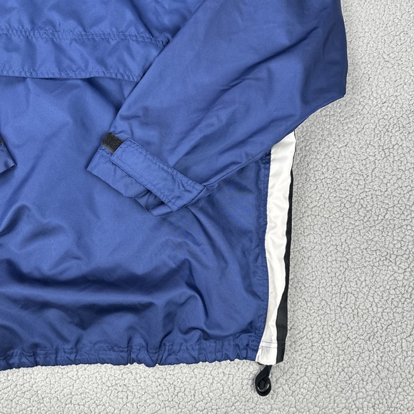 Vintage 90s Nike Windbreaker Jacket Men XL Blue 1/2 Zip Anorak Mesh Lined - Picture 16 of 16